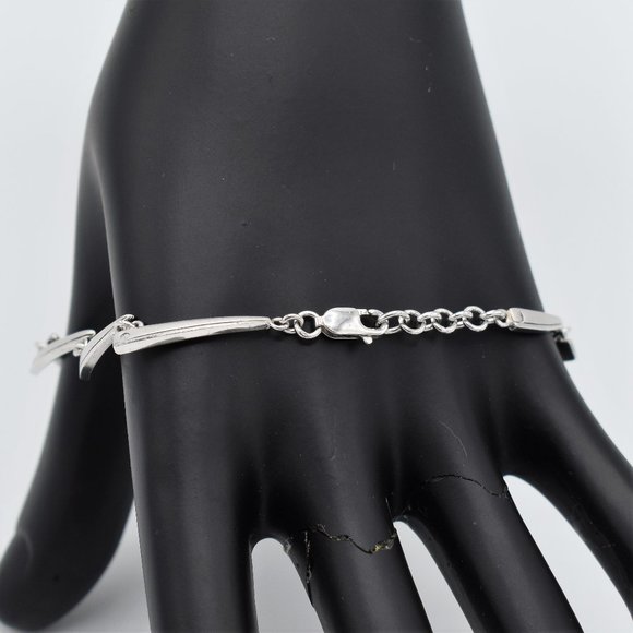 Diamond and Sterling Silver Bracelet - Picture 8 of 11